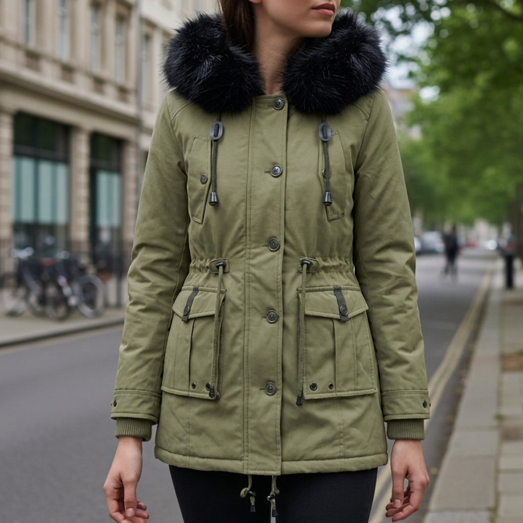 Elsie hooded insulated parka jacket - view 3