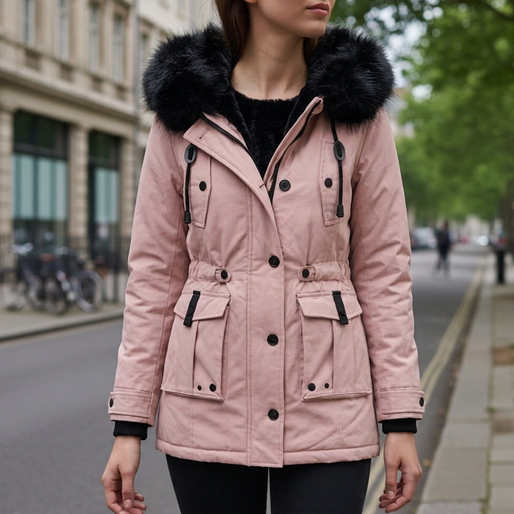 Elsie hooded insulated parka jacket - view 4