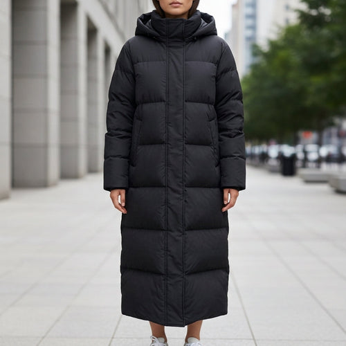 Alba long quilted hooded puffer parka - view 2