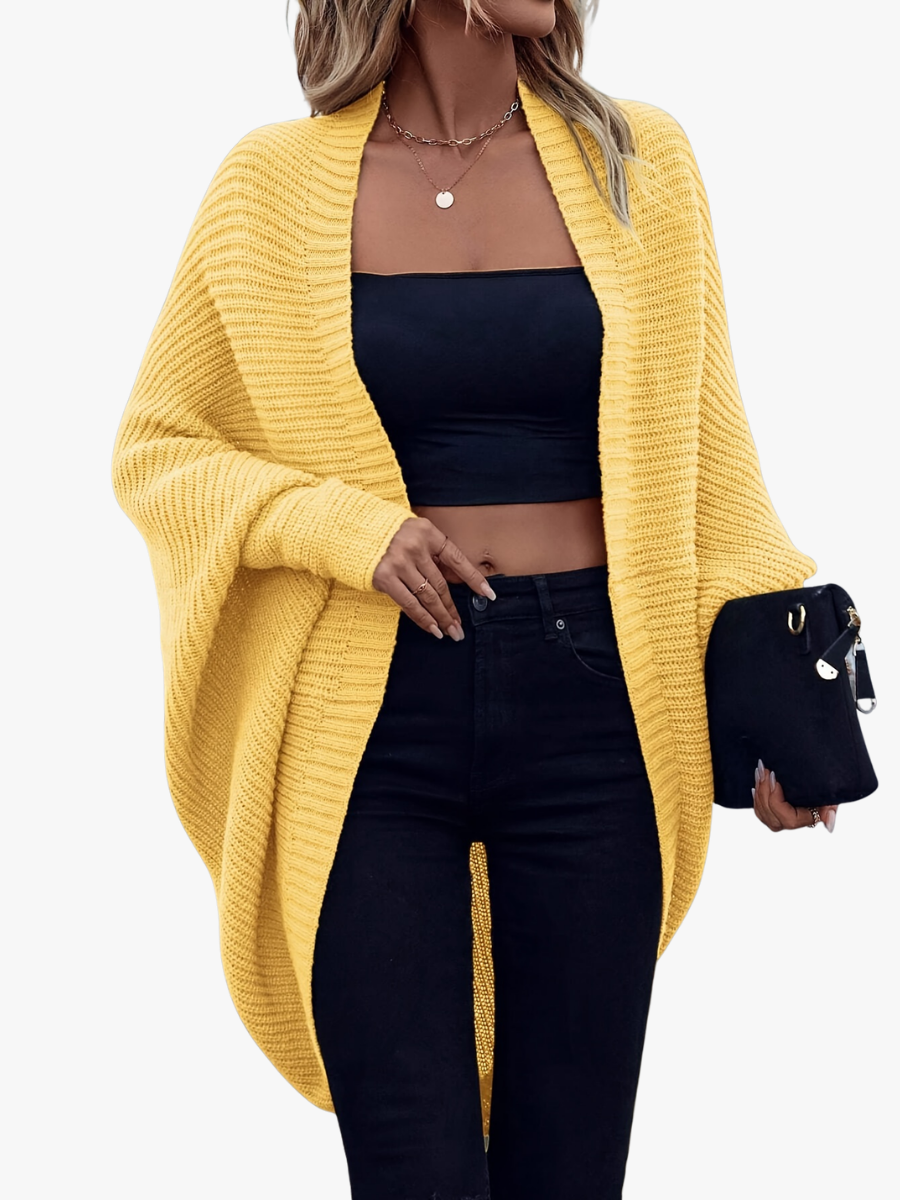 Constance fine knit button cardigan - front view