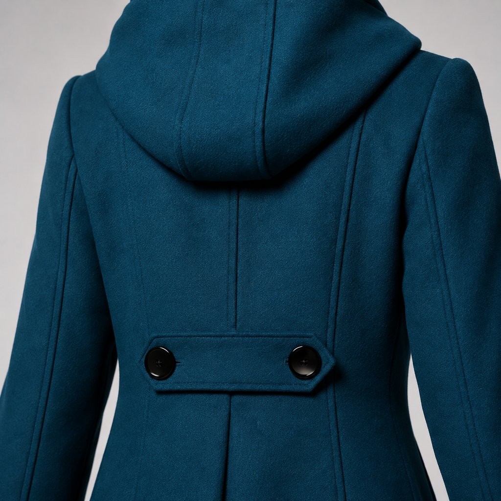 Beatrice wool blend a-line hooded coat - view 7
