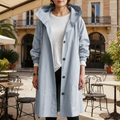 Annecy hooded waterproof trench coat - front view