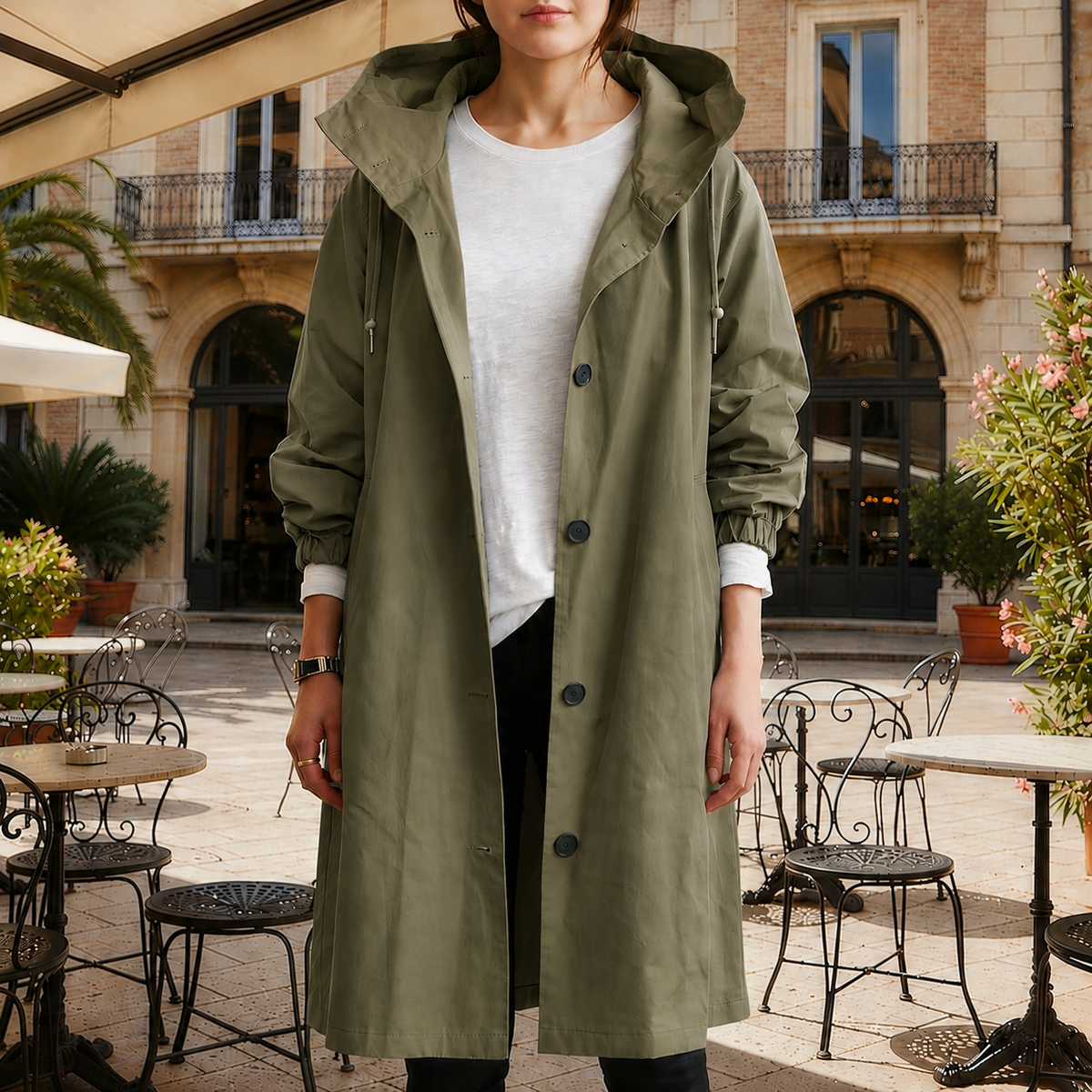 Annecy hooded waterproof trench coat - view 6