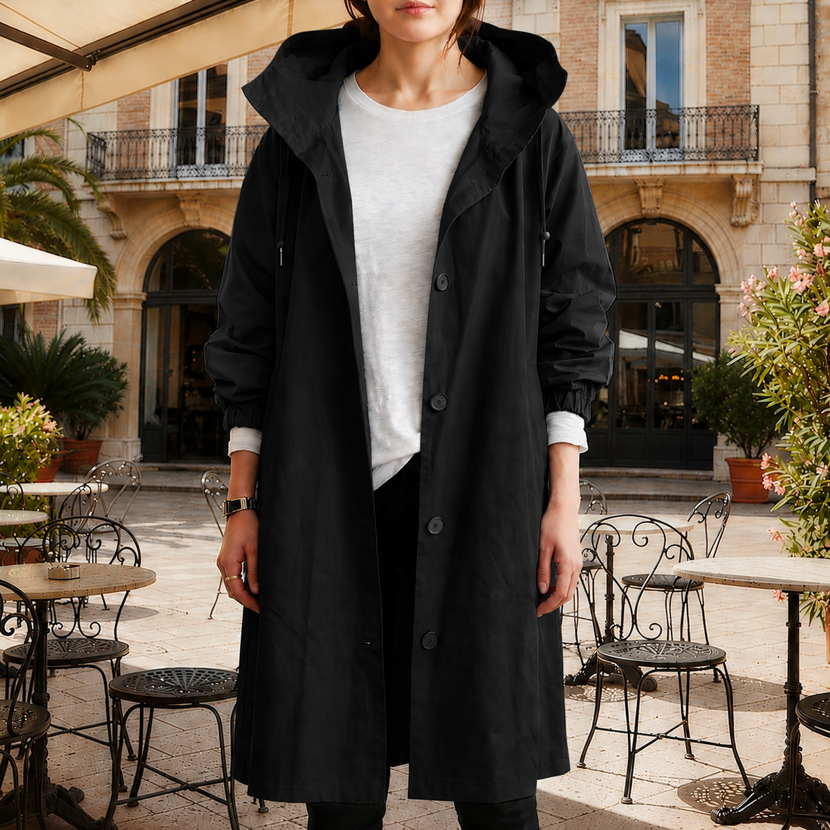 Annecy hooded waterproof trench coat - view 8
