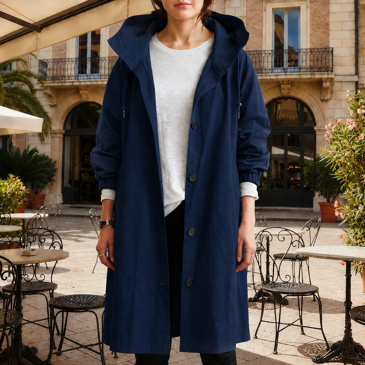 Annecy hooded waterproof trench coat - view 7