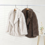 Clara fluffy gradient faux fur coat - view 6