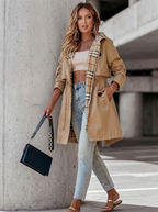 Fern plaid lined hooded trench coat - view 2