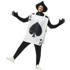 Kids Ace of Spades playing card Halloween costume with black spade on white tabard - view 6