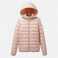 Agnes lightweight hooded puffer jacket - front view