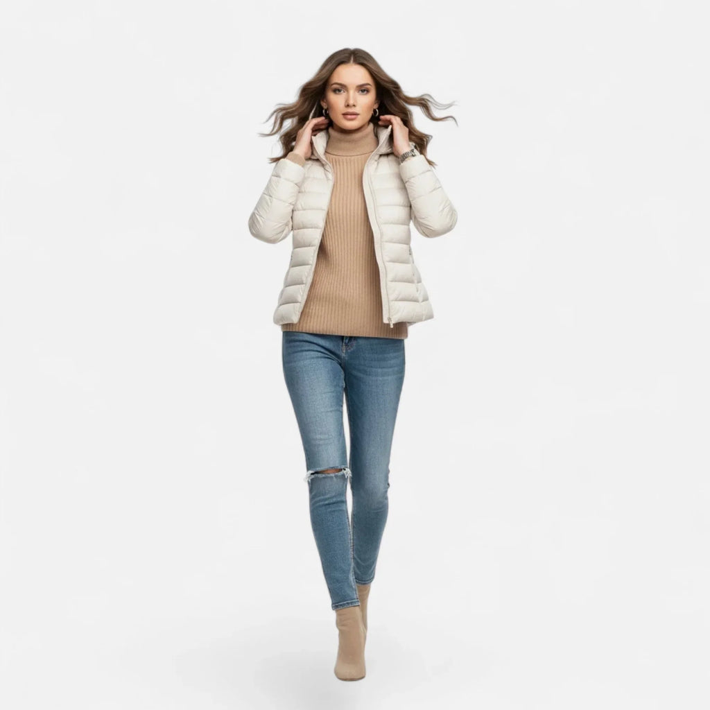 Agnes lightweight hooded puffer jacket - view 12