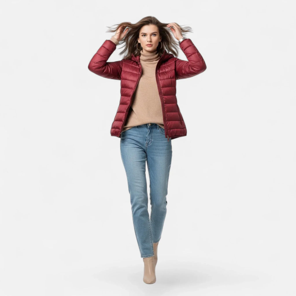 Agnes lightweight hooded puffer jacket - view 15