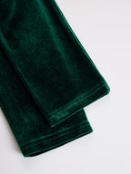 Long sleeve cowl neck velvet midi dress with ruched waist and draped slit skirt - view 10