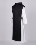 Women's hooded nun Halloween costume robe with contrast front panel - view 4