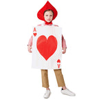 Kids ace of hearts playing card Halloween costume with red spade hood - view 2