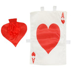 Kids ace of hearts playing card Halloween costume with red spade hood - view 5