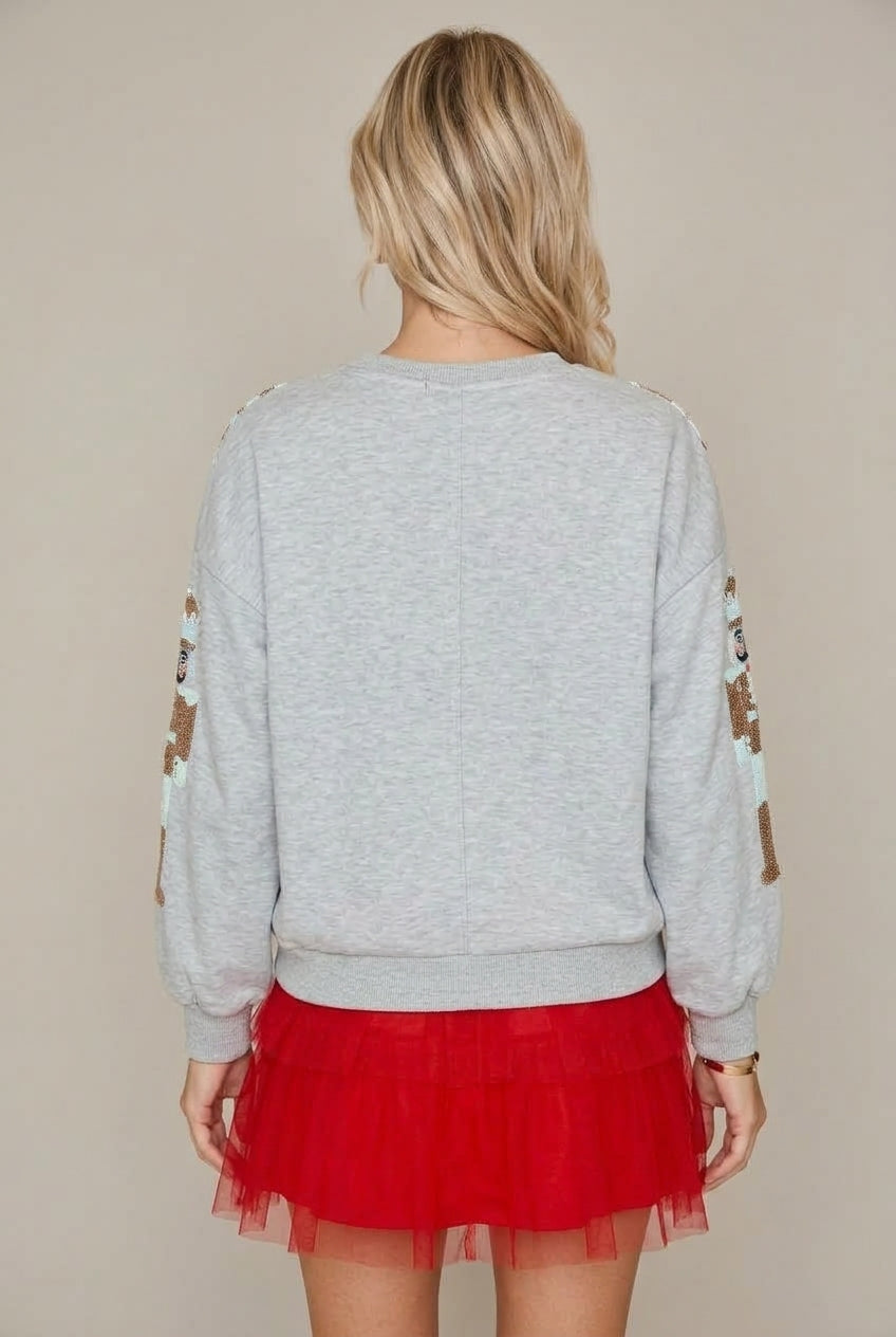 Clara sequin nutcracker relaxed sweater - view 3