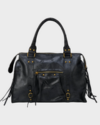 Beatrix leather laptop shoulder bag - front view