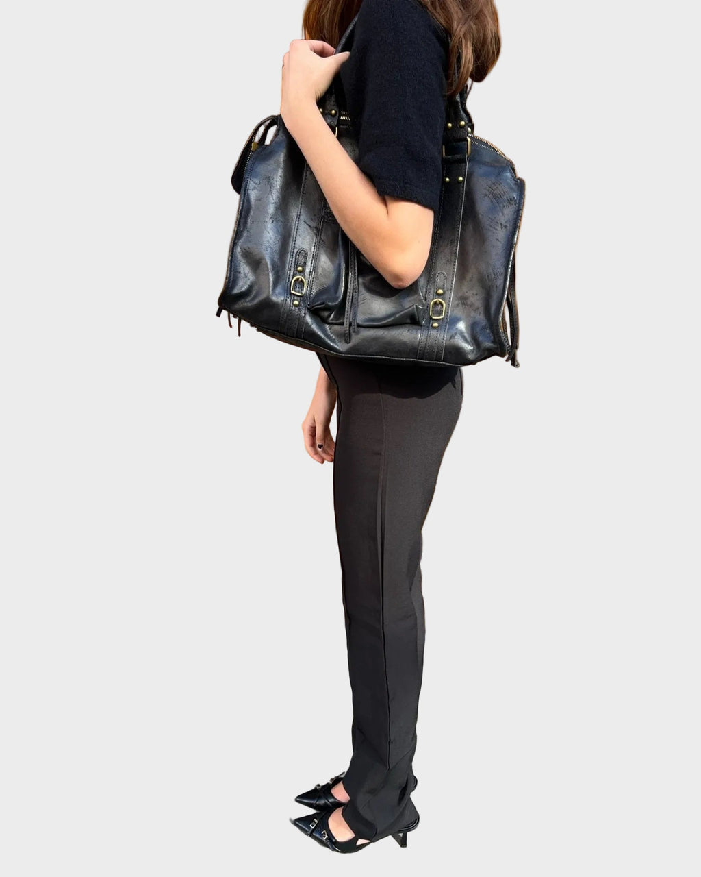 Beatrix leather laptop shoulder bag - view 7