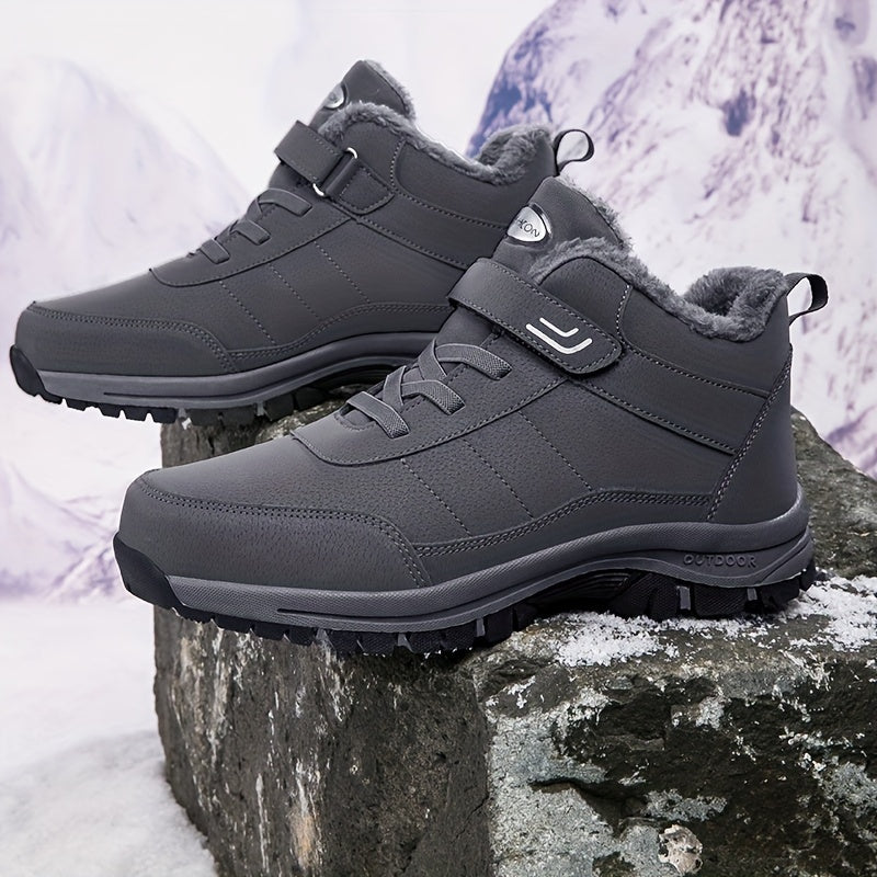 Belora | Fleece Lined Hiking Snow Boots with Strap and Lug Sole
