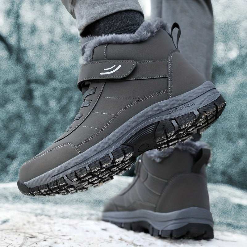 Belora | Fleece Lined Hiking Snow Boots with Strap and Lug Sole