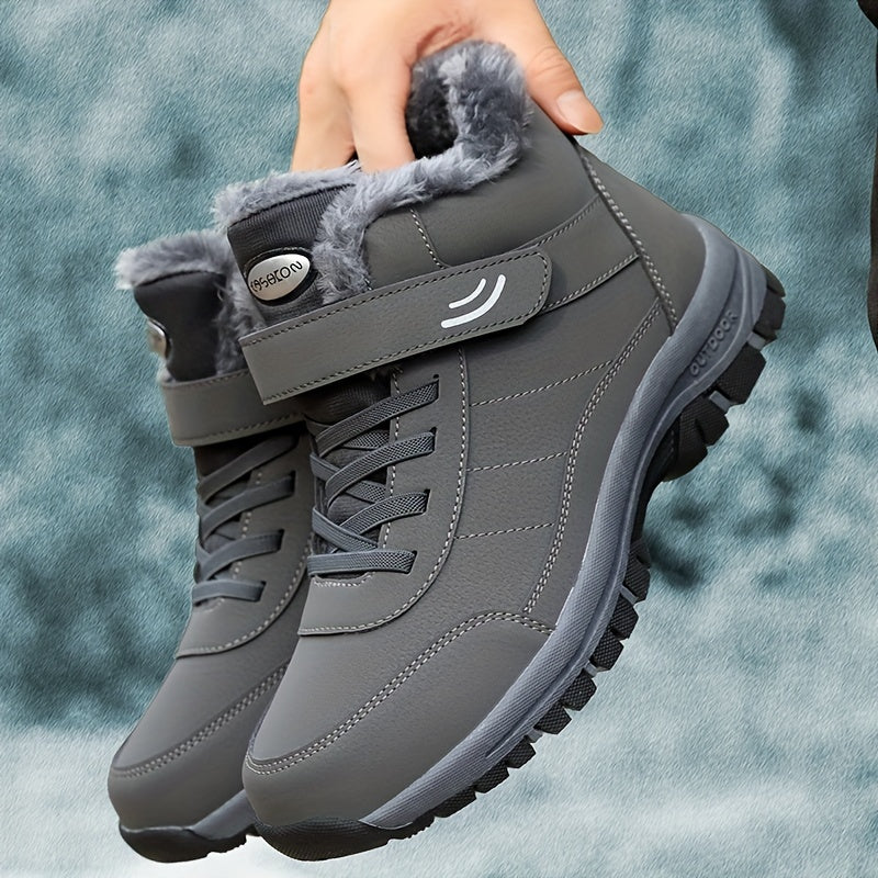 Belora | Fleece Lined Hiking Snow Boots with Strap and Lug Sole