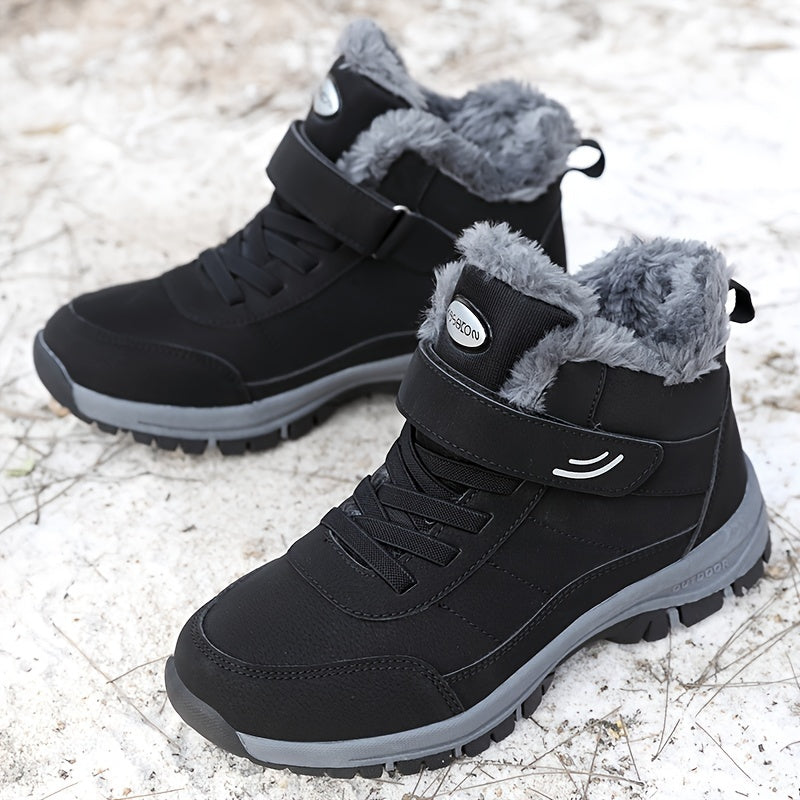 Belora | Fleece Lined Hiking Snow Boots with Strap and Lug Sole