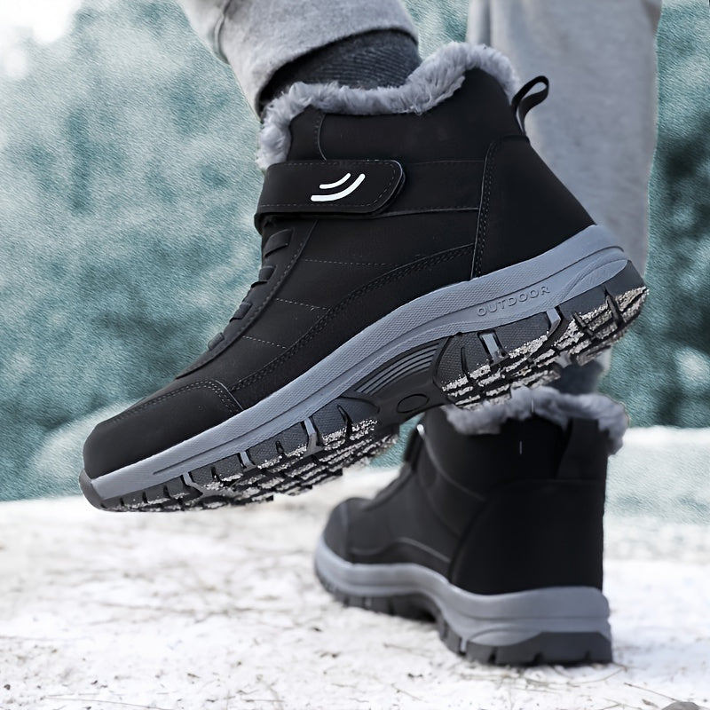 Belora | Fleece Lined Hiking Snow Boots with Strap and Lug Sole