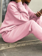 Gray half zip sweatshirt and jogger pants set for women - view 9