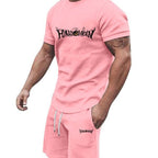 Men's Halloween T-shirt and drawstring shorts matching set with jack-o'-lantern graphic - view 4
