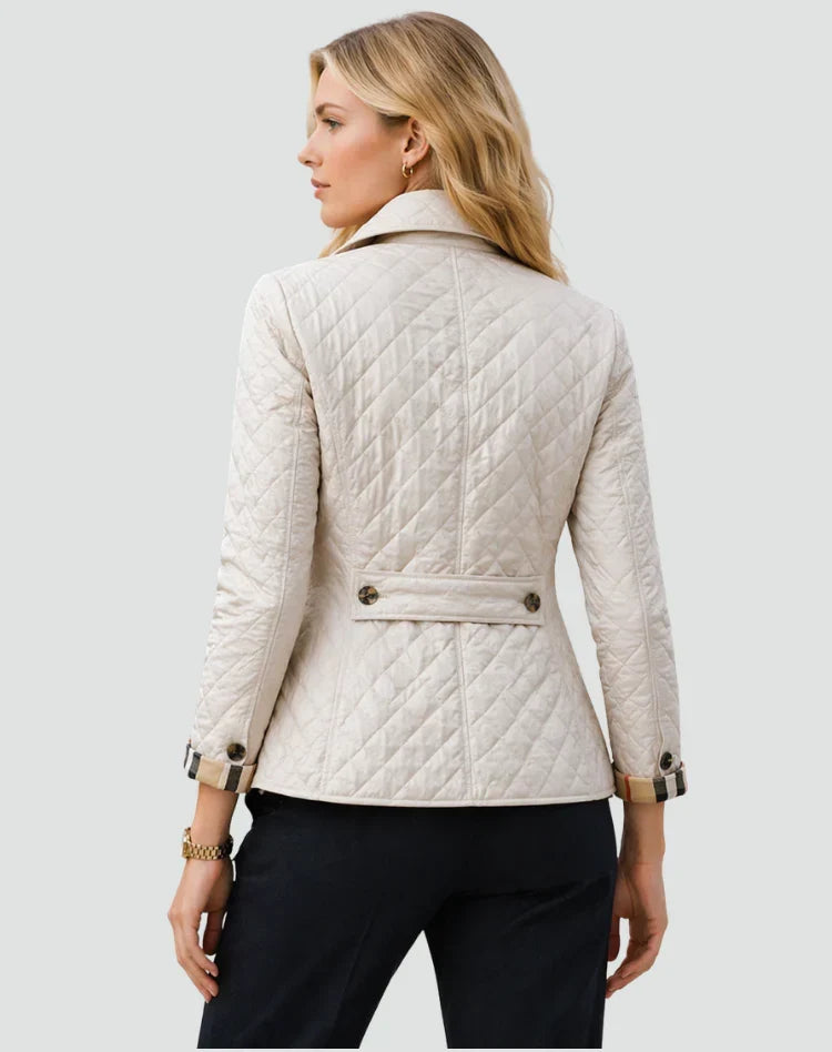 Edna button front quilted jacket - view 8