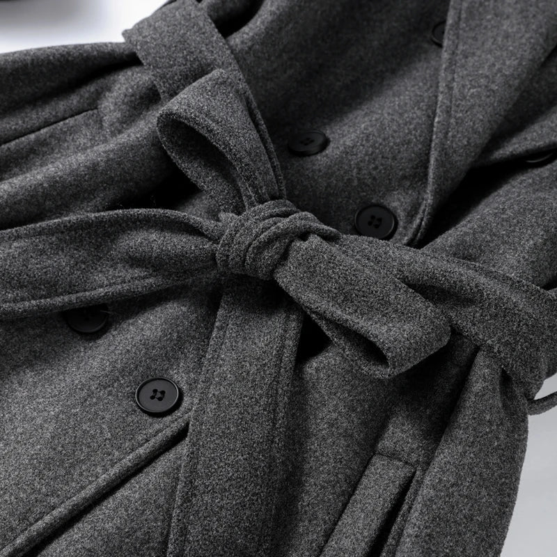 Eleanor wool blend longline trench coat - view 15