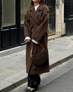 Eleanor wool blend longline trench coat - view 3