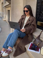 Eleanor wool blend longline trench coat - view 4