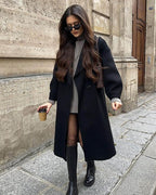 Eleanor wool blend longline trench coat - view 6