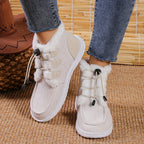 Elin | Faux Fur Collar Slip-On Winter Shoes