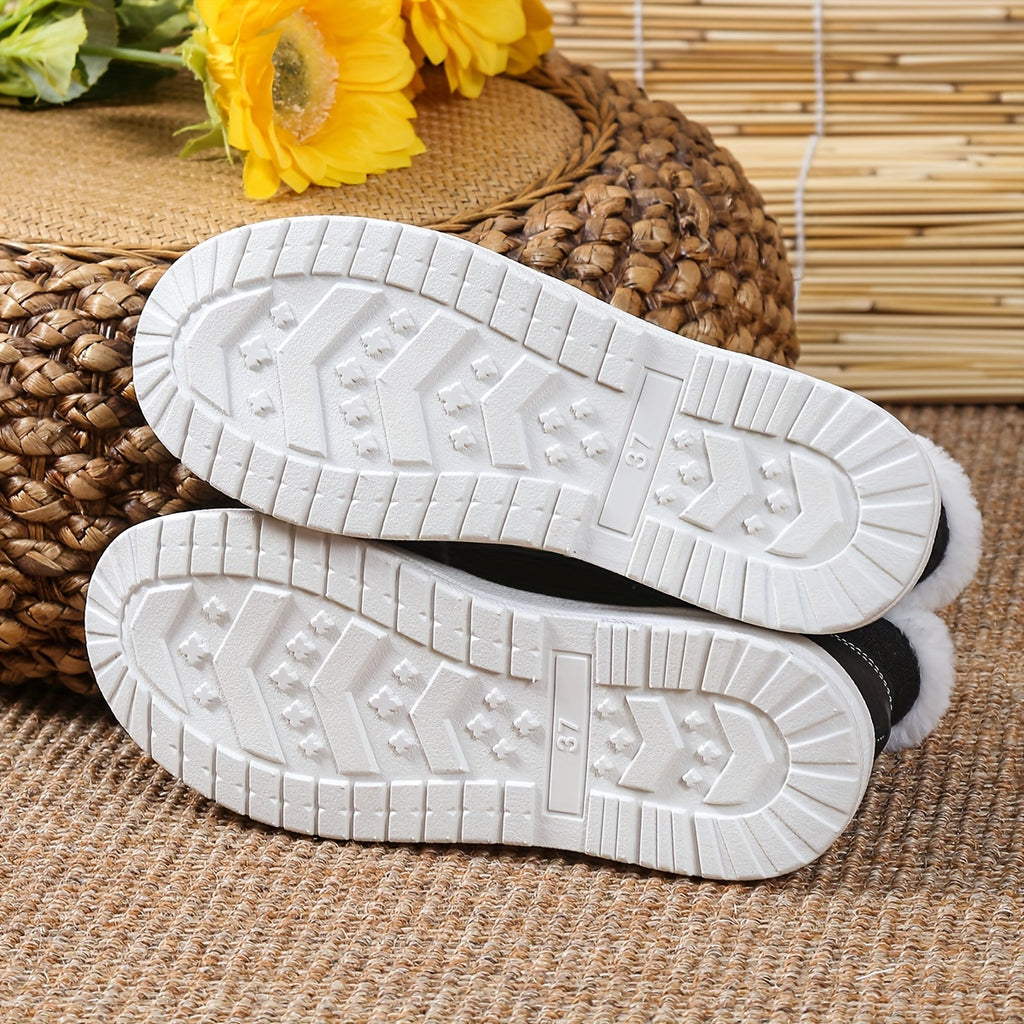Elin | Faux Fur Collar Slip-On Winter Shoes