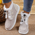Elin | Faux Fur Collar Slip-On Winter Shoes