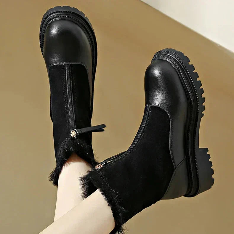Ember Front Zip Lug Sole Ankle Boots - view 10