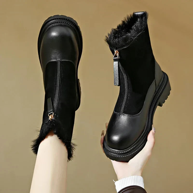 Ember Front Zip Lug Sole Ankle Boots - view 11