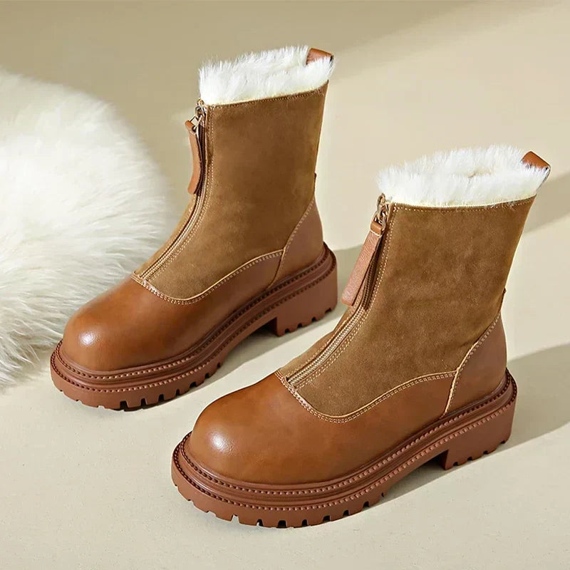 Ember Front Zip Lug Sole Ankle Boots - view 4