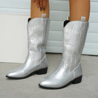 Gaya Metallic Embroidered Western Boot - view 4