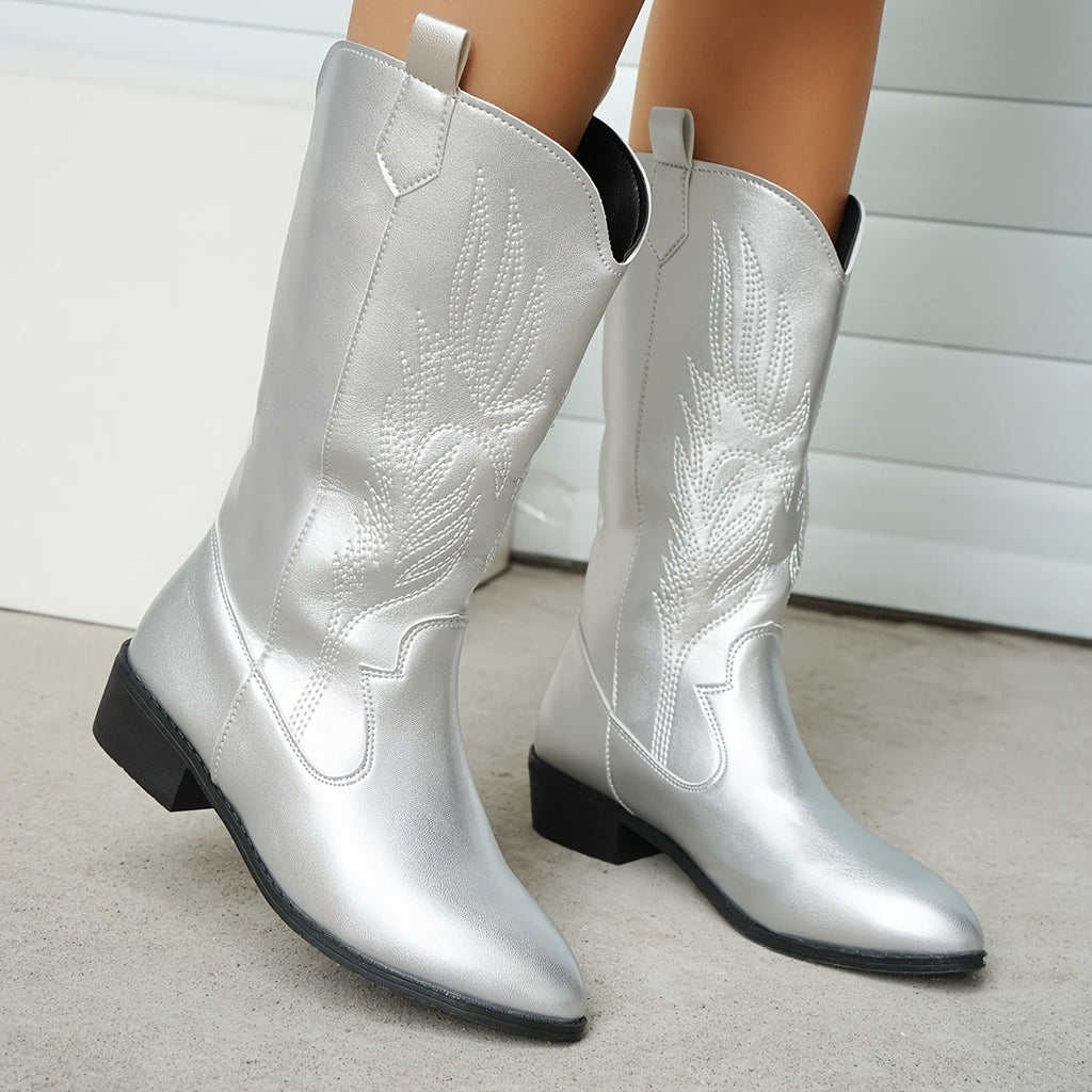Gaya Metallic Embroidered Western Boot - view 5