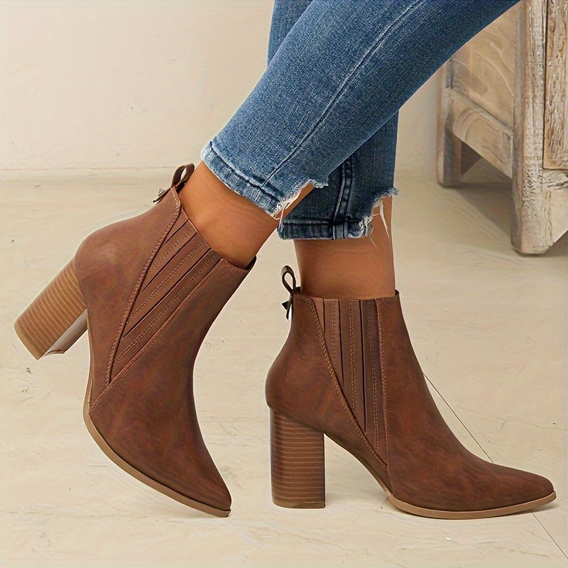 Georgia Pointed Toe Slip-On Ankle Boots - view 4