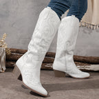 Havi Embroidered Western Knee High Boots - view 16