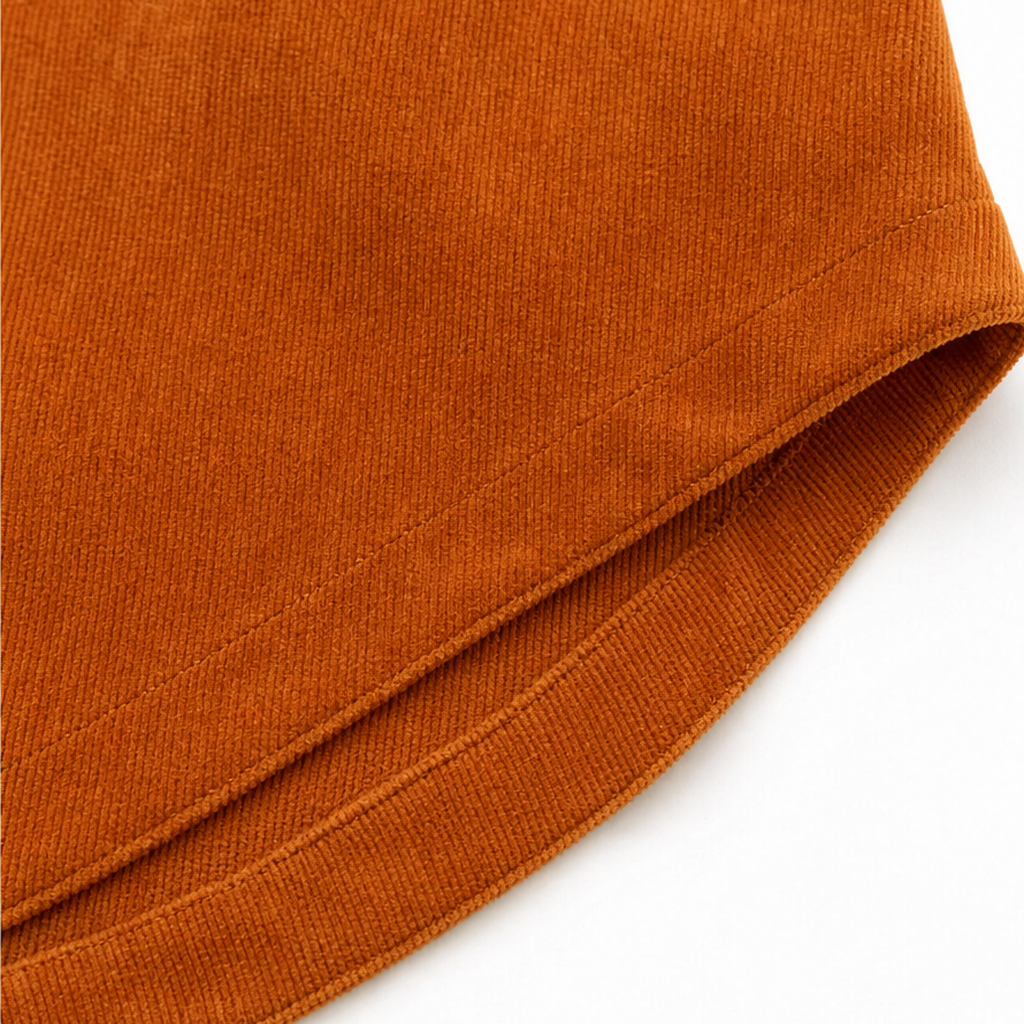Burnt orange one-button jacket with asymmetric hem and band collar - view 11