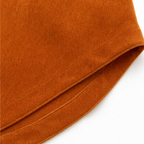 Burnt orange one-button jacket with asymmetric hem and band collar - view 11
