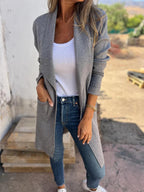 Lorelei open front long cardigan - front view