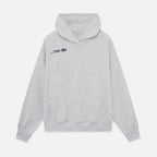 Oversized pullover hoodie with large curved back graphic print and ribbed cuffs - view 7