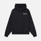 Oversized pullover hoodie with large curved back graphic print and ribbed cuffs - view 8