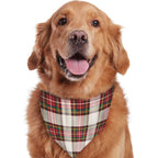 Matching red and white plaid family Christmas pajamas with red ribbed cuffs - view 8